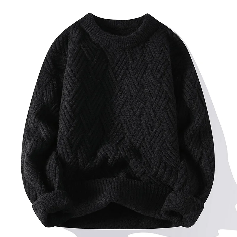 Sweaters 2022 Autumn and Winter Thickened Pullover Warm Sweater Simple knitted sweater men Versatile Undercoat man clothes