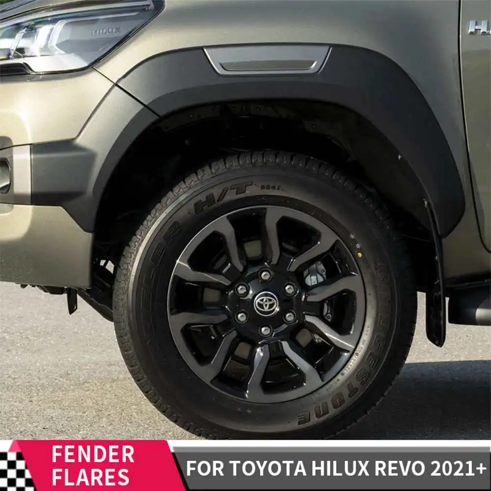 

Щитки Для крыльев черно-серого цвета, 6 дюймов, для пикапа Toyota Hilux 4x4 4WD 2020 2021