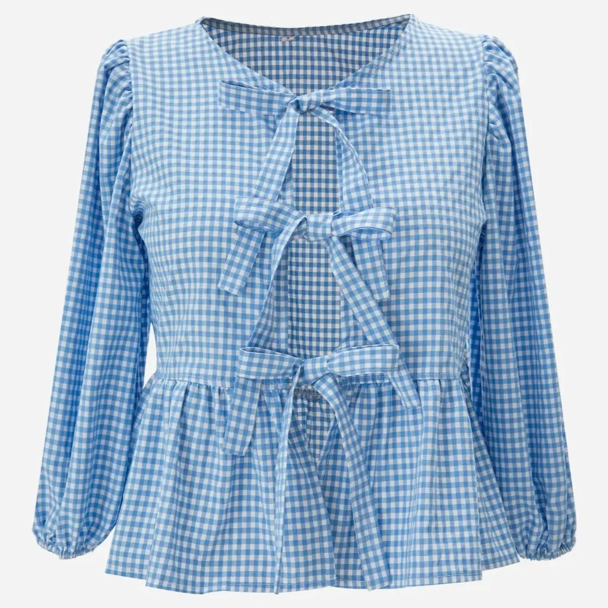 Женские рубашки в клетку с длинным рукавом синие и черные повседневные блузки из