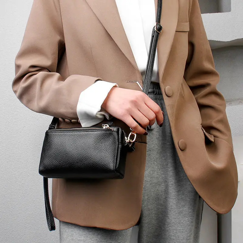 

2021 Genuine Leather Real Fashion Women Bags High Quality Shoulder Bags Women Messenger Bags Messenger Wallets