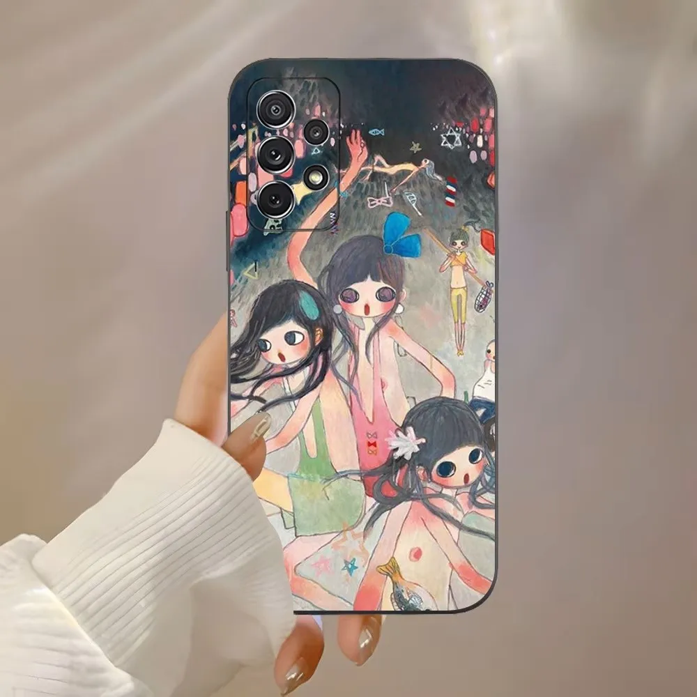 A-Aya T-Takano Phone Case For Samsung Galaxy A91 A80 A73 A72 A71 A53A52 A32 A31A22 A21s A20 Black Cover