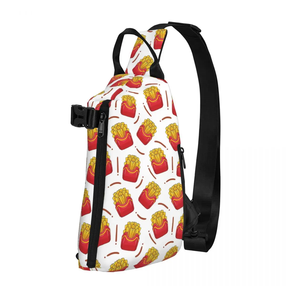 French Fries Pattern Gifts Shoulder Bags Chest Cross Chest Bag Diagonally Casual Messenger Bag Travel Handbag