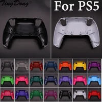 tingdong 1pcs back controller housing shell replacement part for sony ps5 gamepad handle cover case