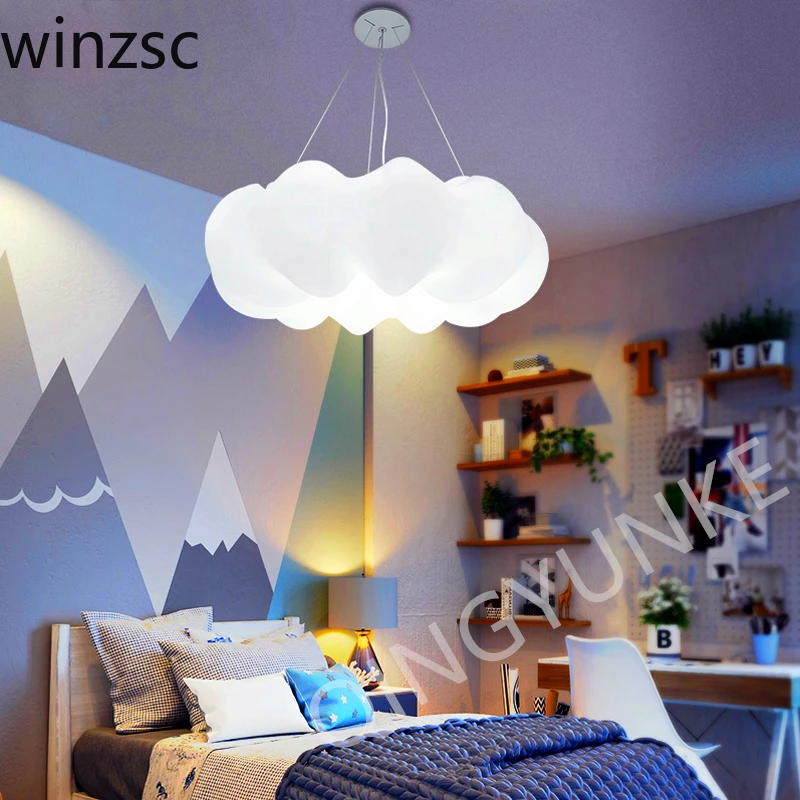

Cloud Lampshape Pendant Lights Home Living Room Decorative Led Ceiling Lamps Fixture Children's Bedroom Simpl Dimmer Chandelier