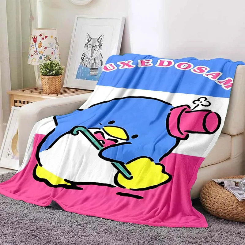 Одеяло Tuxedo Sam Sanrio для дивана Cartoo King Size мягкое фланелевое одеяло пушистое кровати