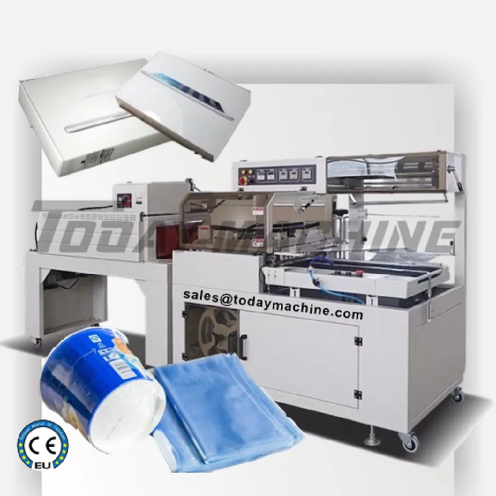 

Big Size Automatic L Type Plastic Bag Impulse Sealing And Cutting Machine Tea Box Film Heat Shrinkable Wrapping Packing Machine