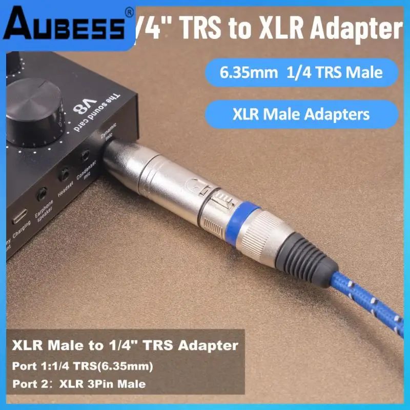 

Metal Shell Connector Stereo Headphone Amplifier Audio Adapter Connector For Headphones Amplifier Microphone Durable And Durable