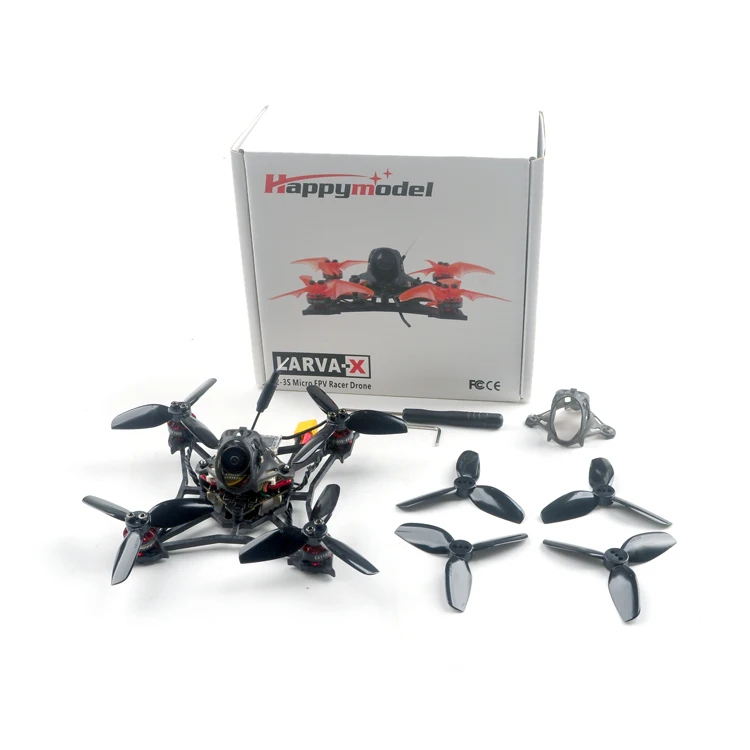 HappyModel Larva X Crazybee F4 PRO V3.0 AIO 10A 200mW Runcam Nano2 EX1103 KV7000 2-3S 2.5inch 100mm Brushless FPV Micro Drone - купить по
