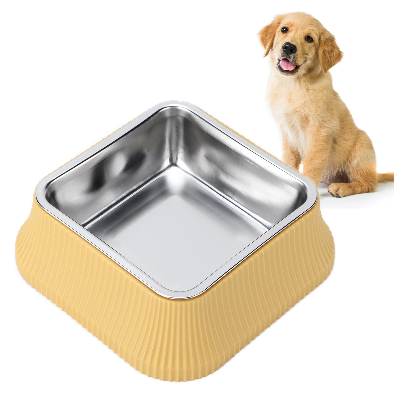 Dog Food Feeder Pet Bowl Separable Non Slip Stainless Steel Pet Feeder for Dry Food Wet Food Snacks Water Cat Dog Feeder