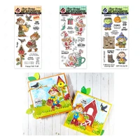 2022 new arrivals clear stamps and dies mousey christmas peek a boo together set scrapbooking mold embossing template decoration