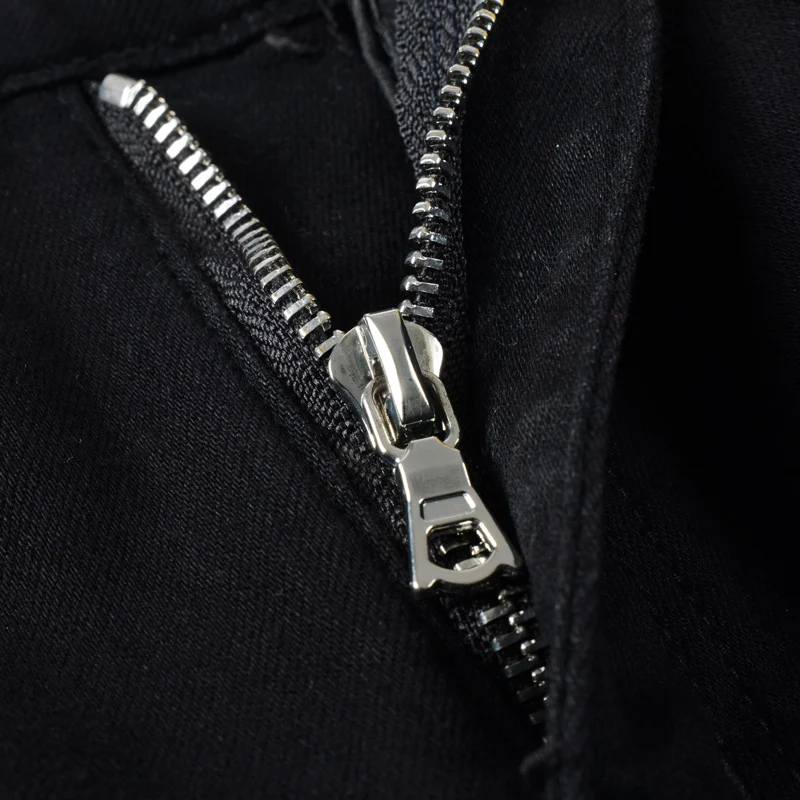 Fashion Designer Men Jeans Black Color Elastic Skinny Ripped Jeans Men Stretch Trousers Streetwear Patched Hip Hop Brand Pants