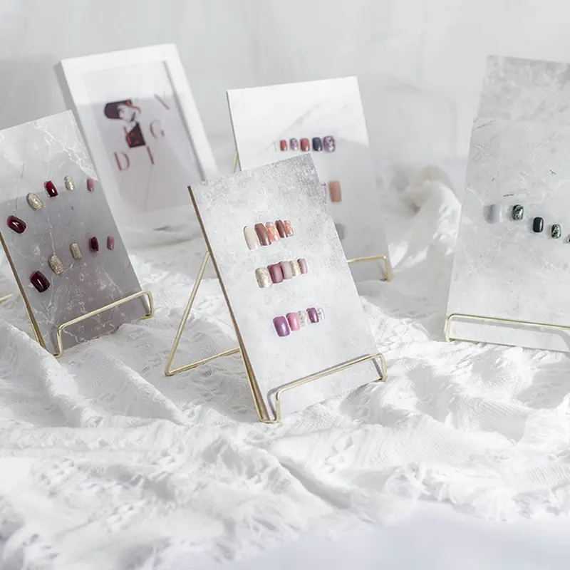 

False Nail Art Display Board Tips Showing Stand Rock Marble Pattern Photo Display Board Nail Art Shooting Photo Props Background