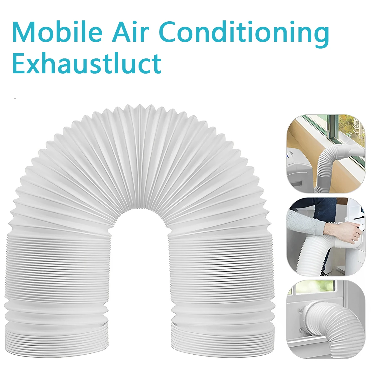 

Шланг для кондиционера 360 °, гибкий вытяжной шланг для кондиционера, 3 метра, прочный удлинитель для труб переменного тока, вытяжной шланг, вывод переменного тока