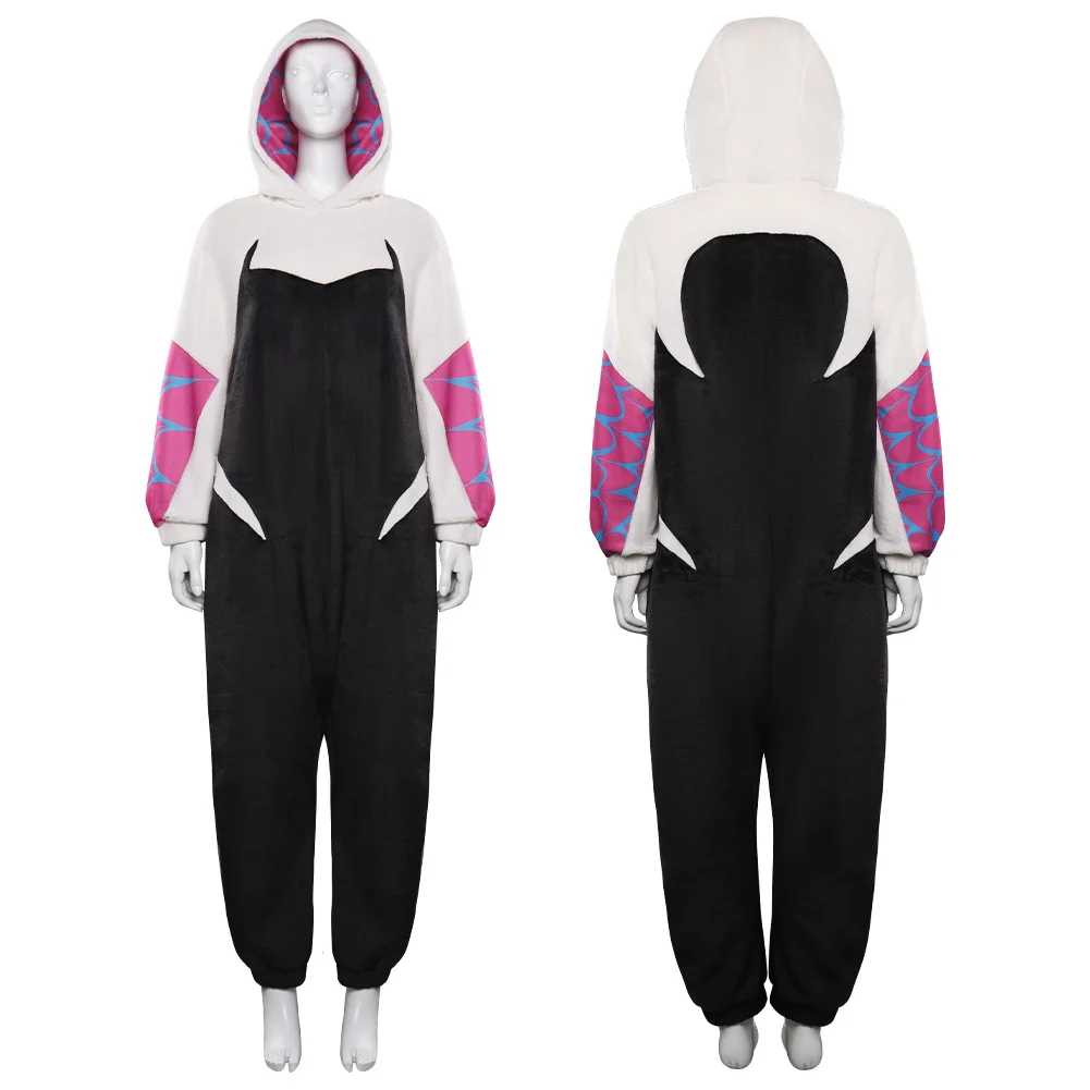 

Gwen Stacy Cosplay Anime Costume Pajamas Adult Shirt Pant Sleepwear Clothes Outfits Halloween Carnival Party Role Play Suit