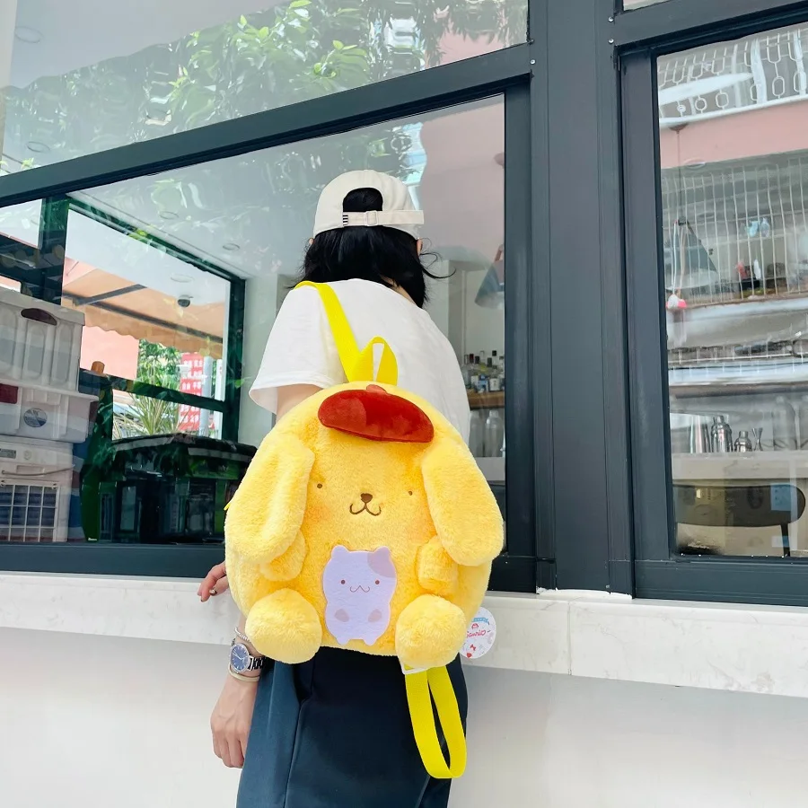 Милый Плюшевый Рюкзак Sanrio Cinnamoroll Kawaii My Melody Plushie Kuromi Bag Purin Dog аниме плюшевые
