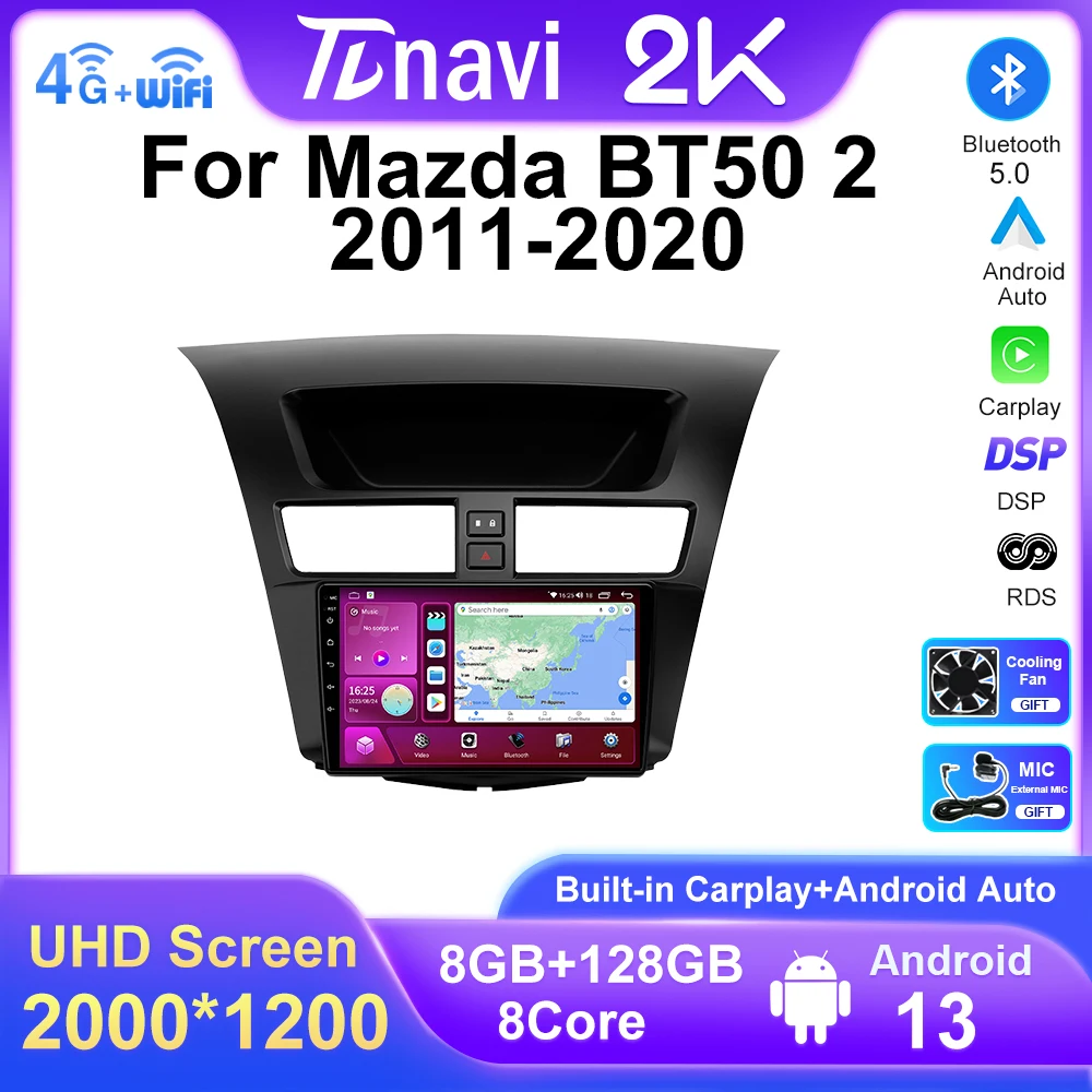 

Android Car Stereo Radio For Mazda BT50 BT-50 2011 - 2018 2019 2020 Multimedia Video Player Navigation GPS CarPlay No 2din DVD