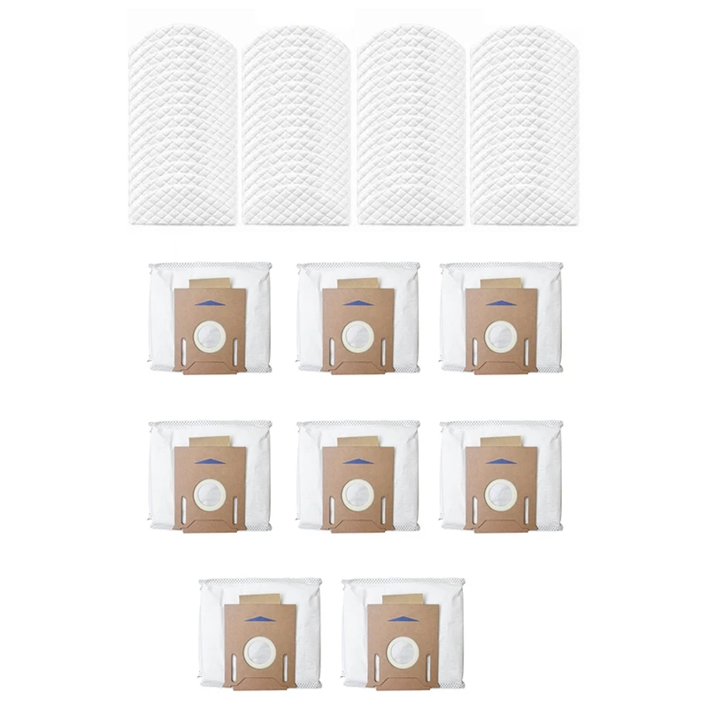 

68 Pcs Vacuum Cleaner Parts: 60 Pcs Disposable Rags & 8 Pcs Leakproof Dust Bag