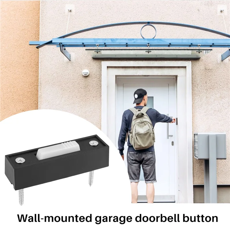 

Universal Garage Door Opener Switch 41A4166 Wired Lighted Wall Mounted Push Button Black Finish with White Center Button