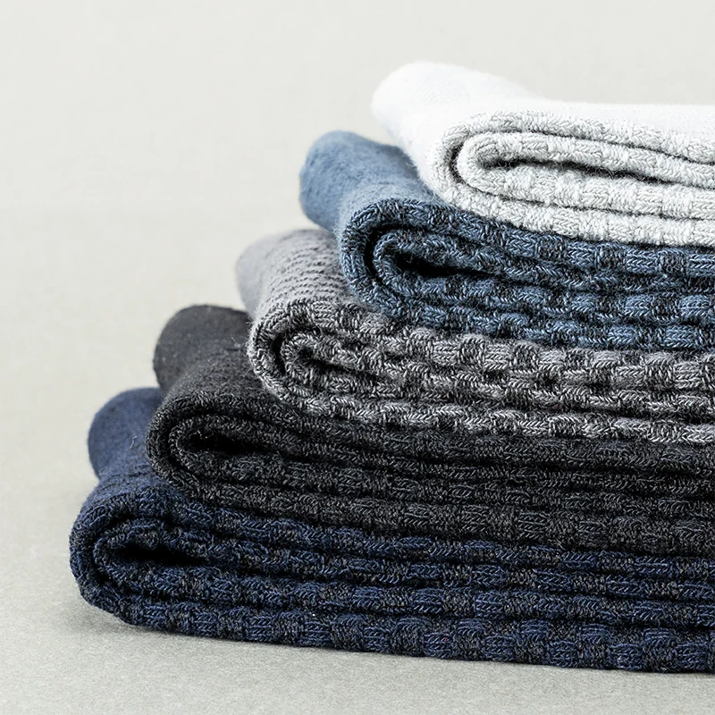 8 Pairs/Lot High Quality Fiber Men's Business Socks Breathable Deodorant Spring Autumn Winter Socks Plus Size EUR 39-44