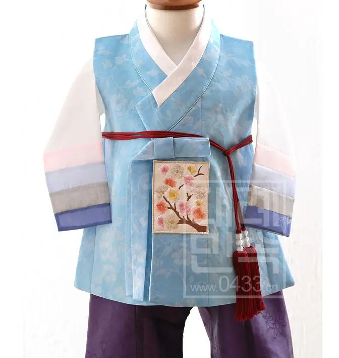 Traditional Korean Hanbok Boy Cloth Baby Suit Children New Spring