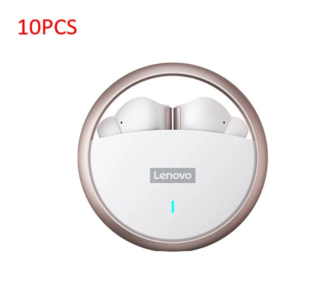 

10 шт. оригинальные наушники Lenovo LP60 TWS 5,0 Bluetooth беспроводные наушники вращающиеся металлические полости кольцо гарнитура HiFi стерео звук Новин...