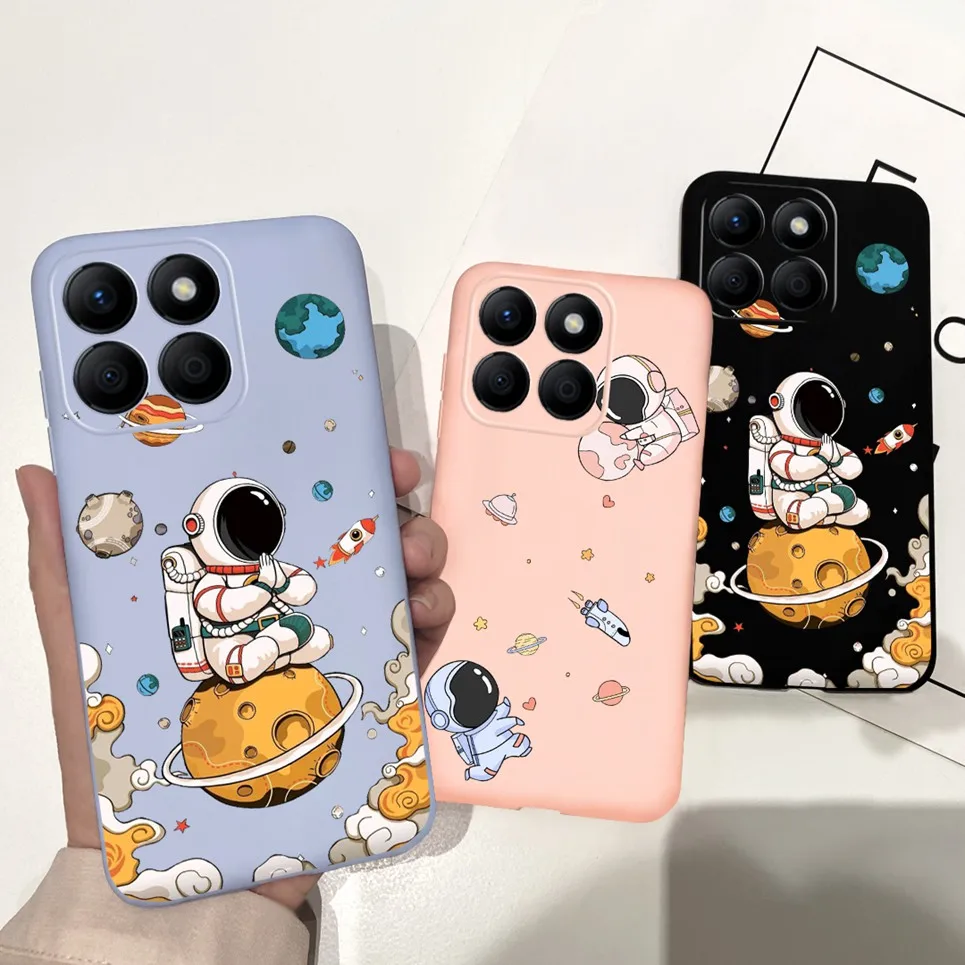 Задний бампер Space Man Dinosaur для Honor X8b X9b матовый чехол телефона жидкий силиконовый