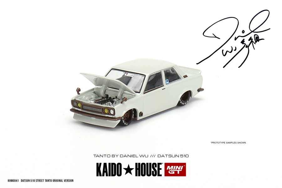 

Kaido House + MINI GT 1:64 Datsun 510 Street tento V1 Daniel Wu KHMG041 LHD