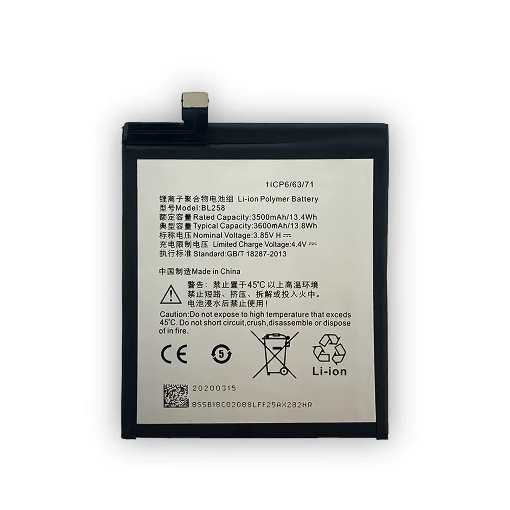 BL258 Battery For Lenovo Vibe X3 / Lemon X3 X3c50 X3c70 X3a40 Original Capacity Mobile Phone Batteries Bateria