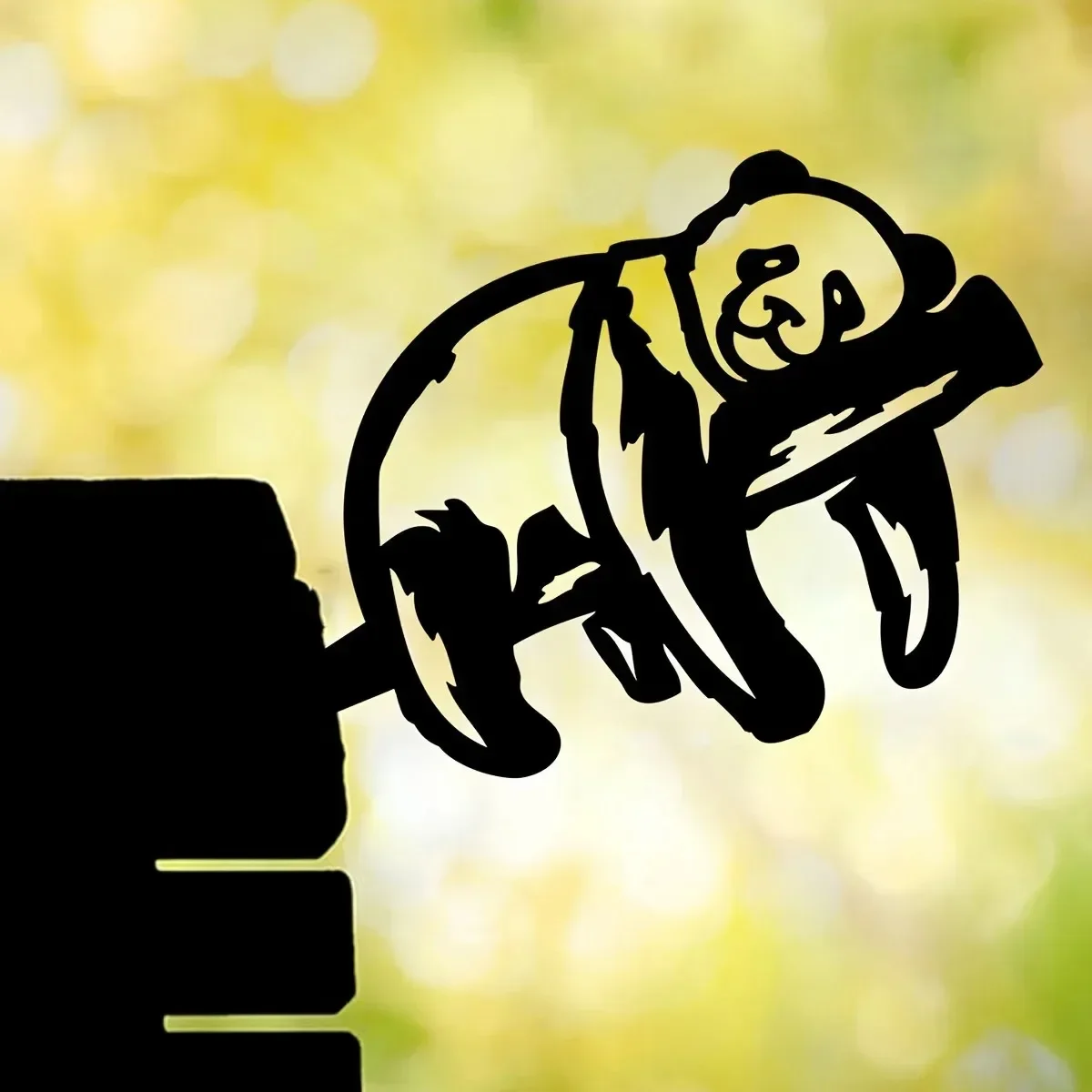 Металлический Силуэт Панды Садовый Декор Металлические Настенные Рисунки