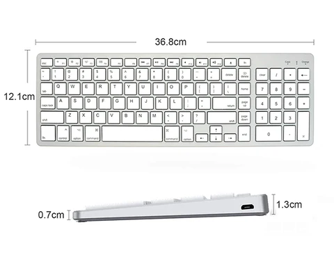 Ультратонкая Беспроводная Bluetooth-клавиатура, совместимая с Mac OS/iOS/iPad OS, перезаряжаемая клавиатура для MacBook