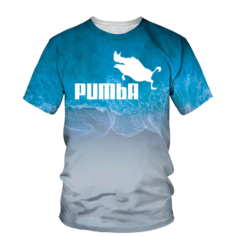 

Spoof Pumba 3D Print Men T-shirt 2021 Summer New O Neck Short Sleeve Tees Tops Funny Style Male Clothes Fashion Casual T-shirts