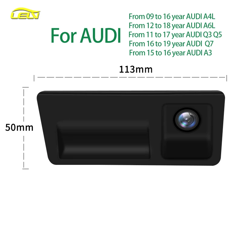 AHD-cámara de visión nocturna para aparcamiento de coche, videocámara de visión trasera de 170 grados, impermeable, HD, para AUDI A4L, Q3, Q5, A3, Q7
