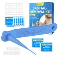 1 set skin tag remover device painless corns wart removal kit with 40pcs removal bands 36pcs skin repair patches