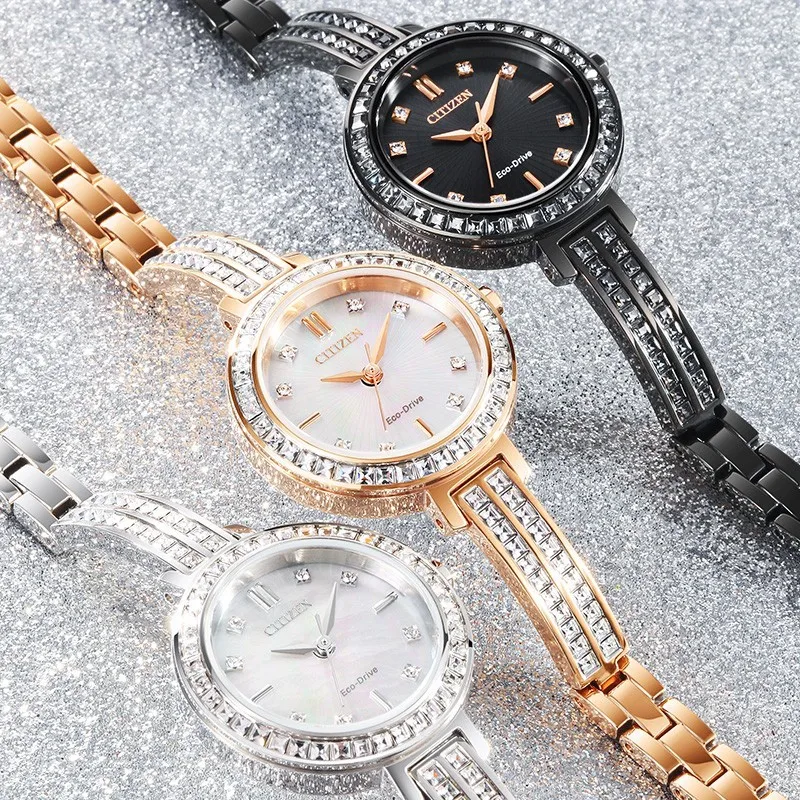 Часы CITIZEN Eco-Drive женские деловые часы с циферблатом River Frizz простой стальной