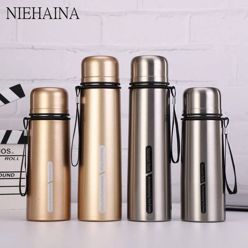 

Thermal Bottle Outdoor Portable Thermos Mug Water Bottle Creative Bullet Stainless Steel Hot Water Bottle