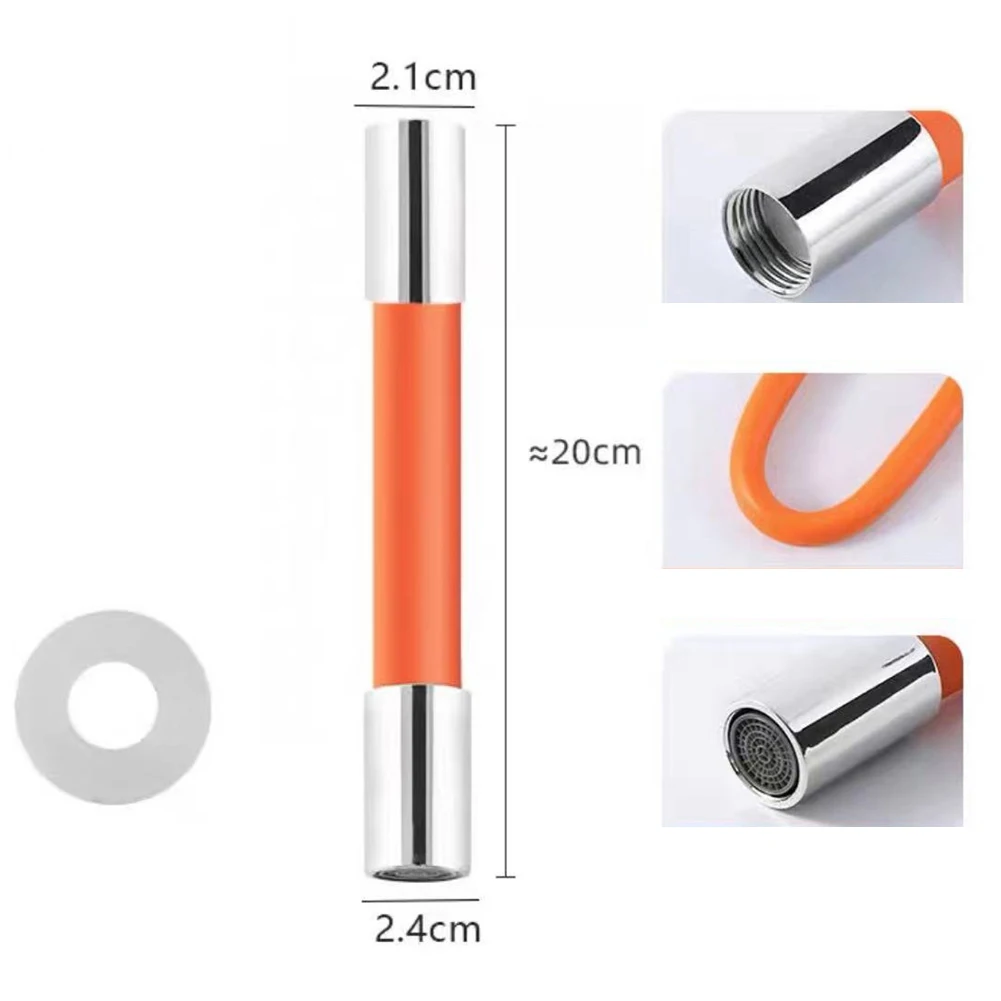 

360° Rotation Faucet Extender Bathroom Kitchen Adjust Free Bending Splashproof Universal Extension Tube Adapter Accessories