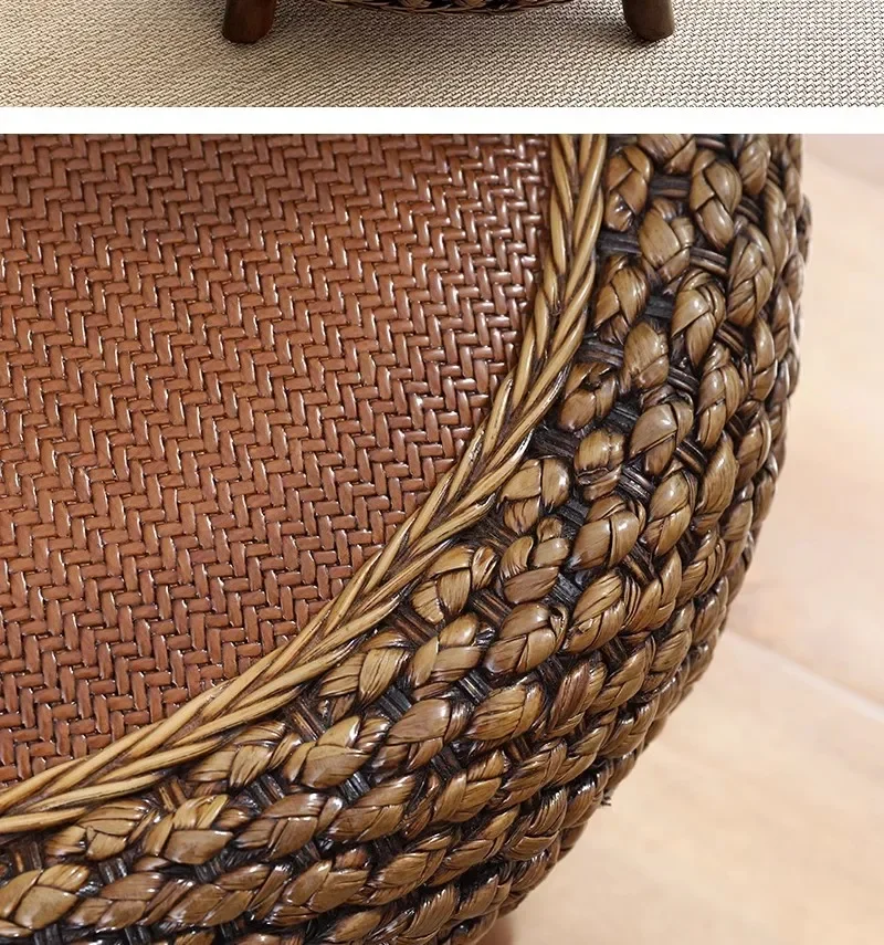 Стул ротанговый в стиле ретро для балкона гостиной сменный стул обуви Плетеный