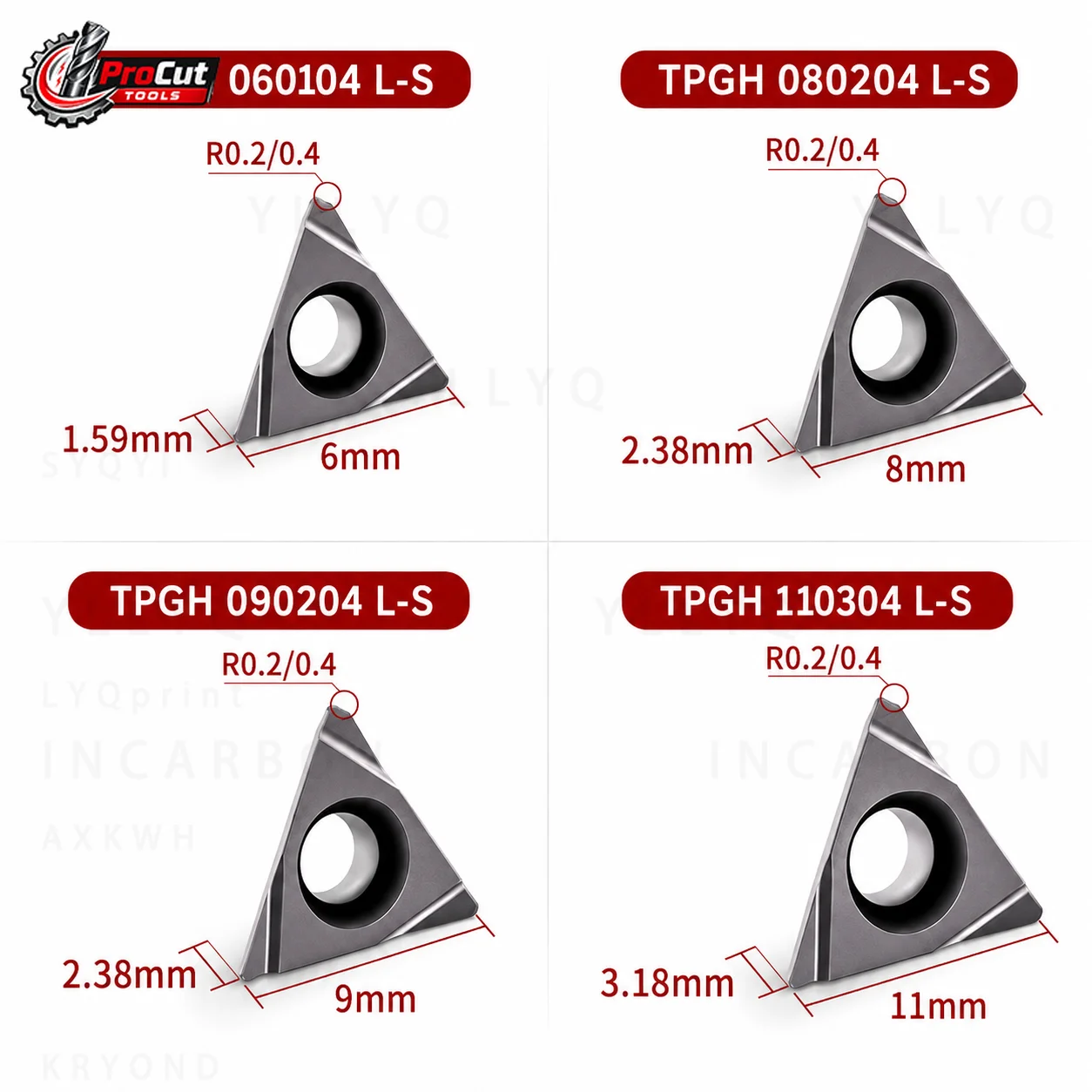 Твердосплавные пластины TBGT TBGH TPGT TPGH TBGH0602 TPGH0902 TCGT1102 R0.2 R0.4 для расточных инструментов EWN SDJ NBH2084 SMS (art.: 3920db666758e) - 3920db666758e