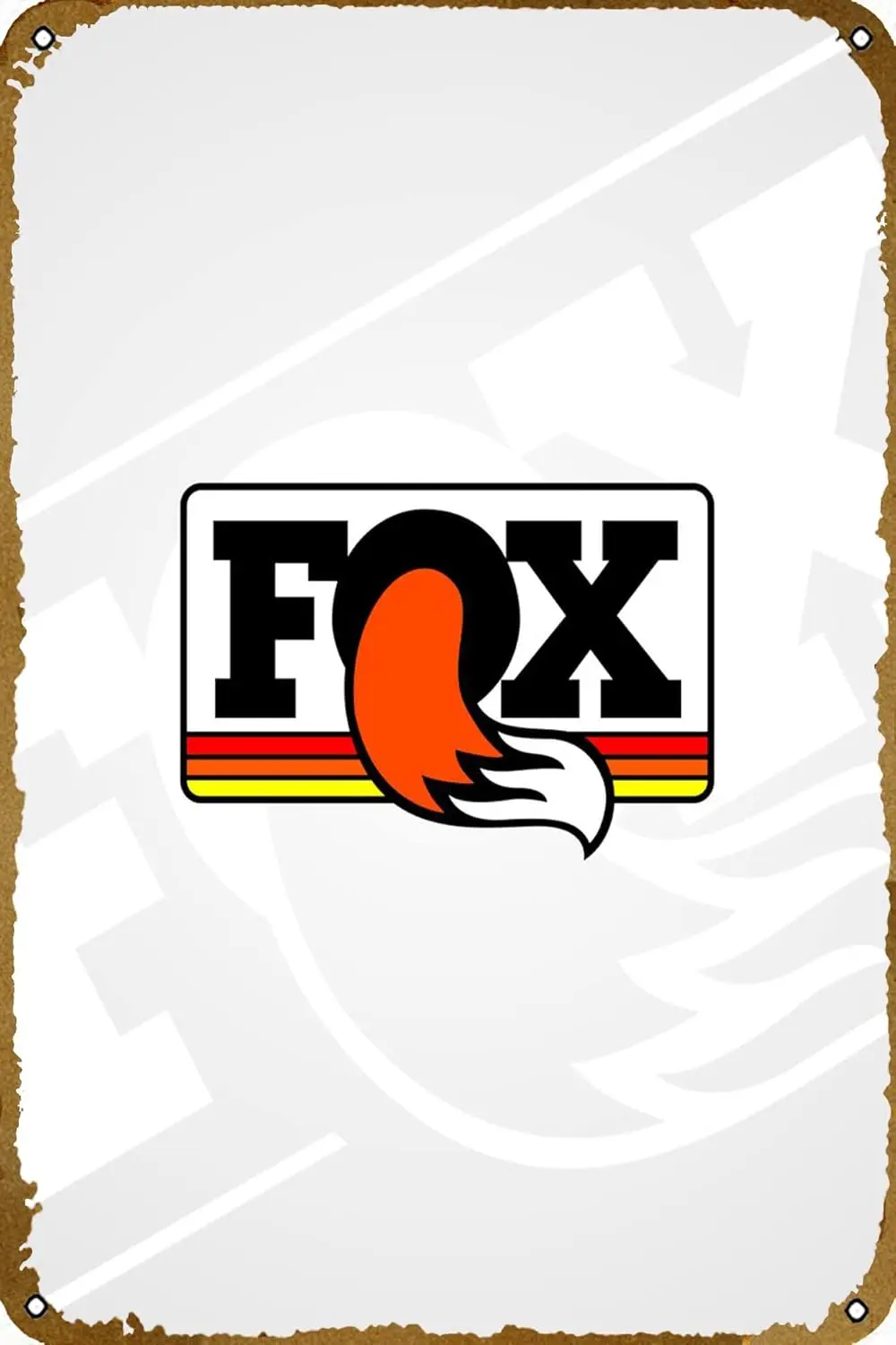 Винтажный спортивный постер Fox MTB Cycling, металлическая жестяная табличка 8x12 дюймов (20x30 см) — ретро-постер, подарок, декор для стен бара, кафе, ресторана, художественная табличка (art.: 3920da028ff87) - 3920da028ff87