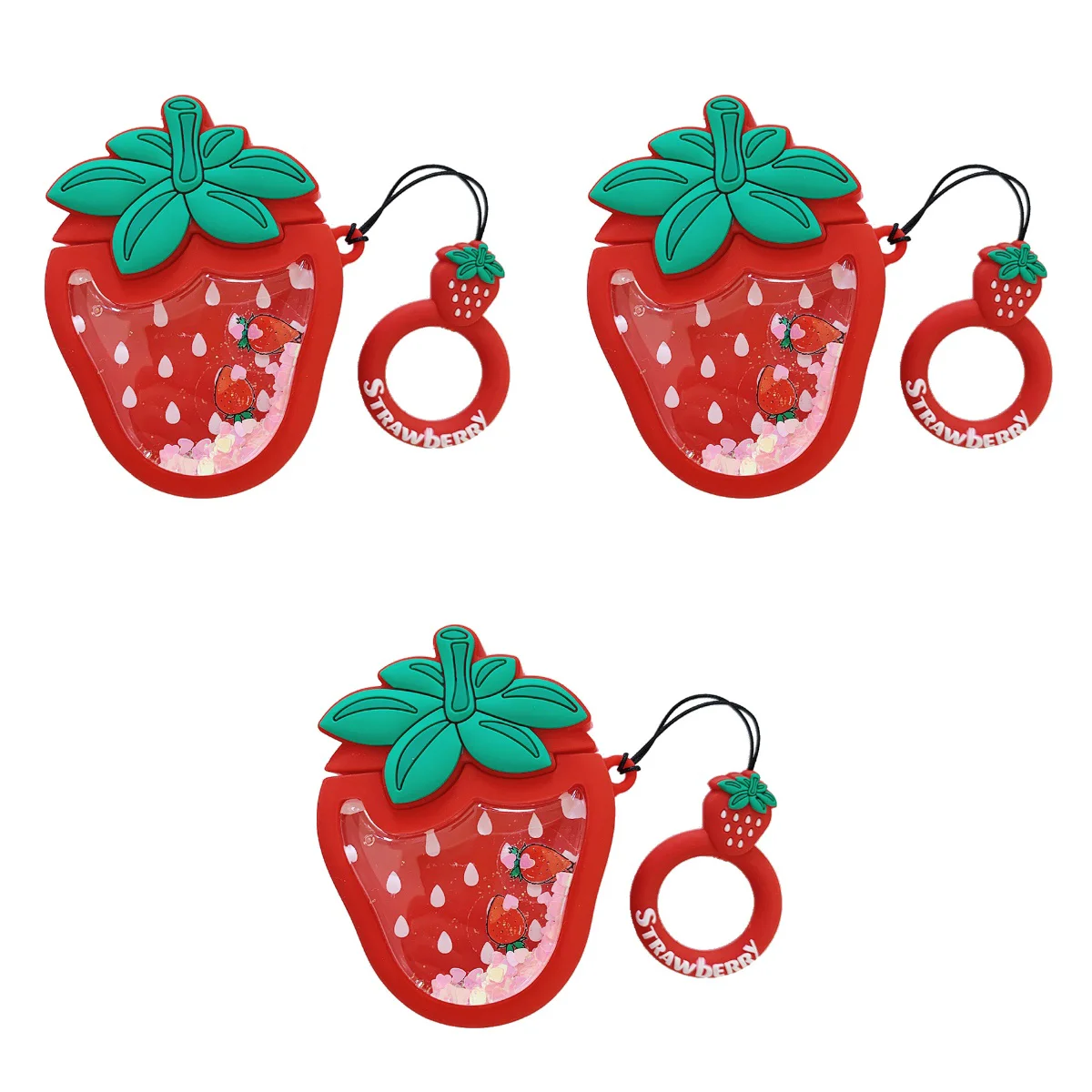 

3 Count Compatible 1 Cover Ear Piece Silicone Earphone Cover Headphone Case Strawberry Silicone Cover