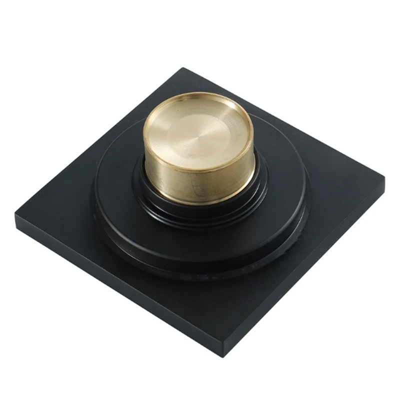 Сливы для душа квадратный сливной фильтр пола 10X10 см черный полностью медный слив