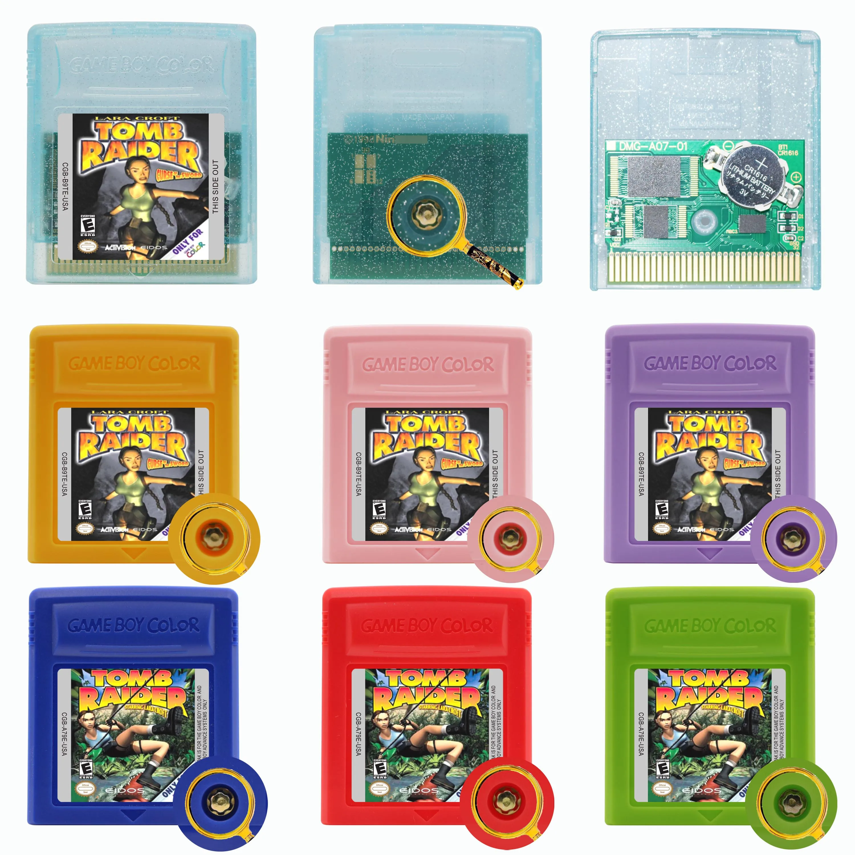 

Tomb Raider Series GBC Game Cartridge 16 Bit Video Game Console Card High Quality Hexagon screw English Language For GBC/GBA