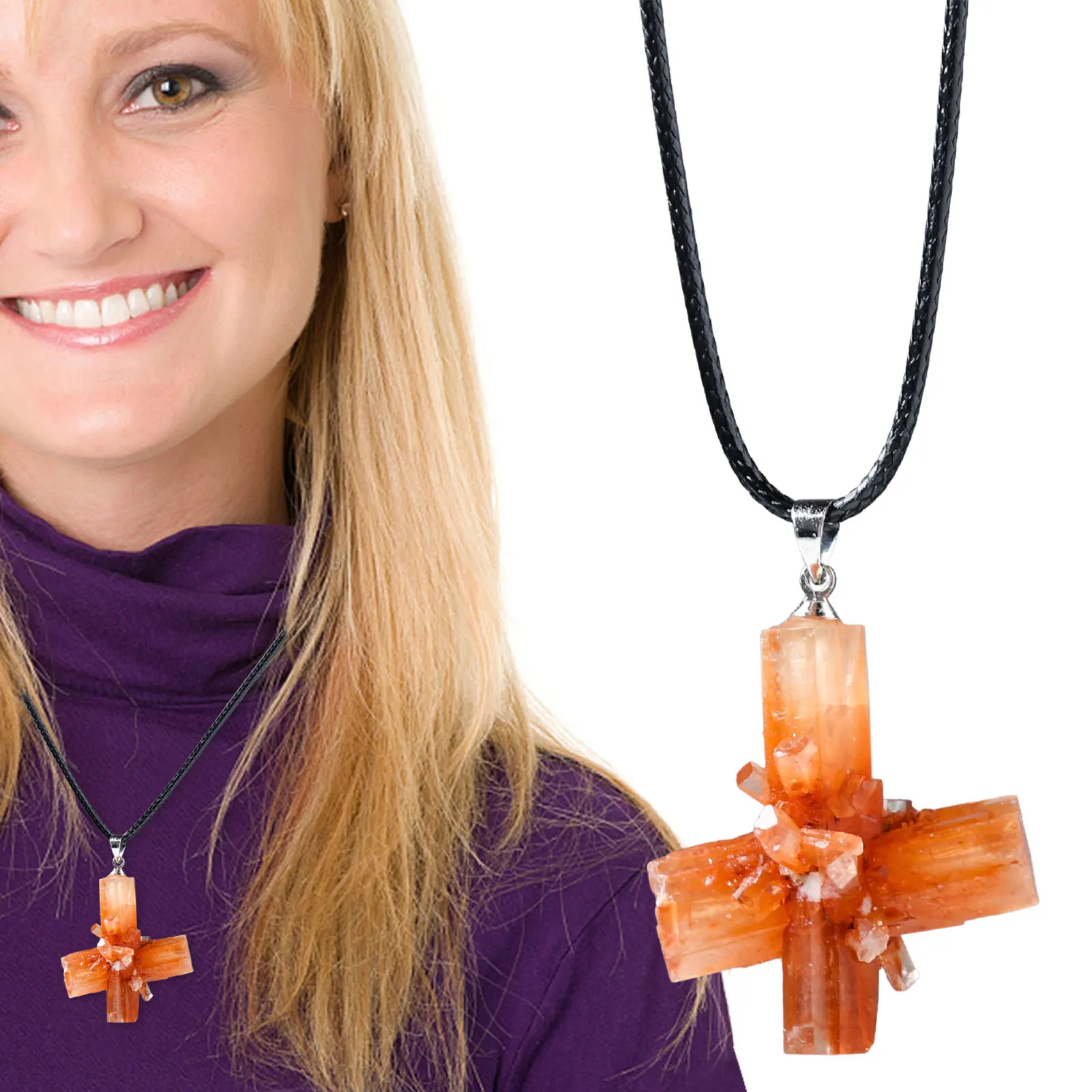 Ожерелье из исцеляющих кристаллов, ожерелье из натурального необработанного камня, ожерелье из натурального камня с регулируемой цепочкой