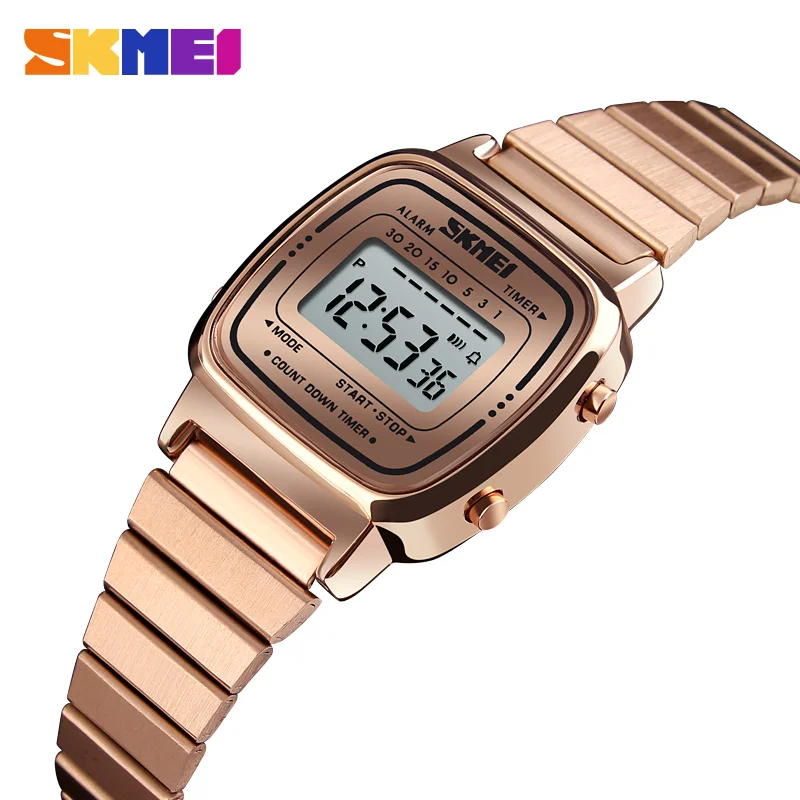 

SKMEI Hourly Chime Digital Watch Women Sport Chrono Countdown Alarm Wristwatch Ladies Gifts Waterproof Clock Relogio Feminino