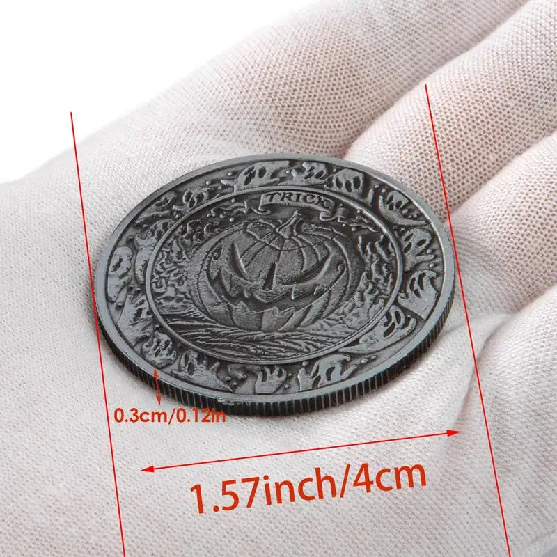 Монета с тыквой на Хэллоуин счастливая монета коллекционная для угощений или