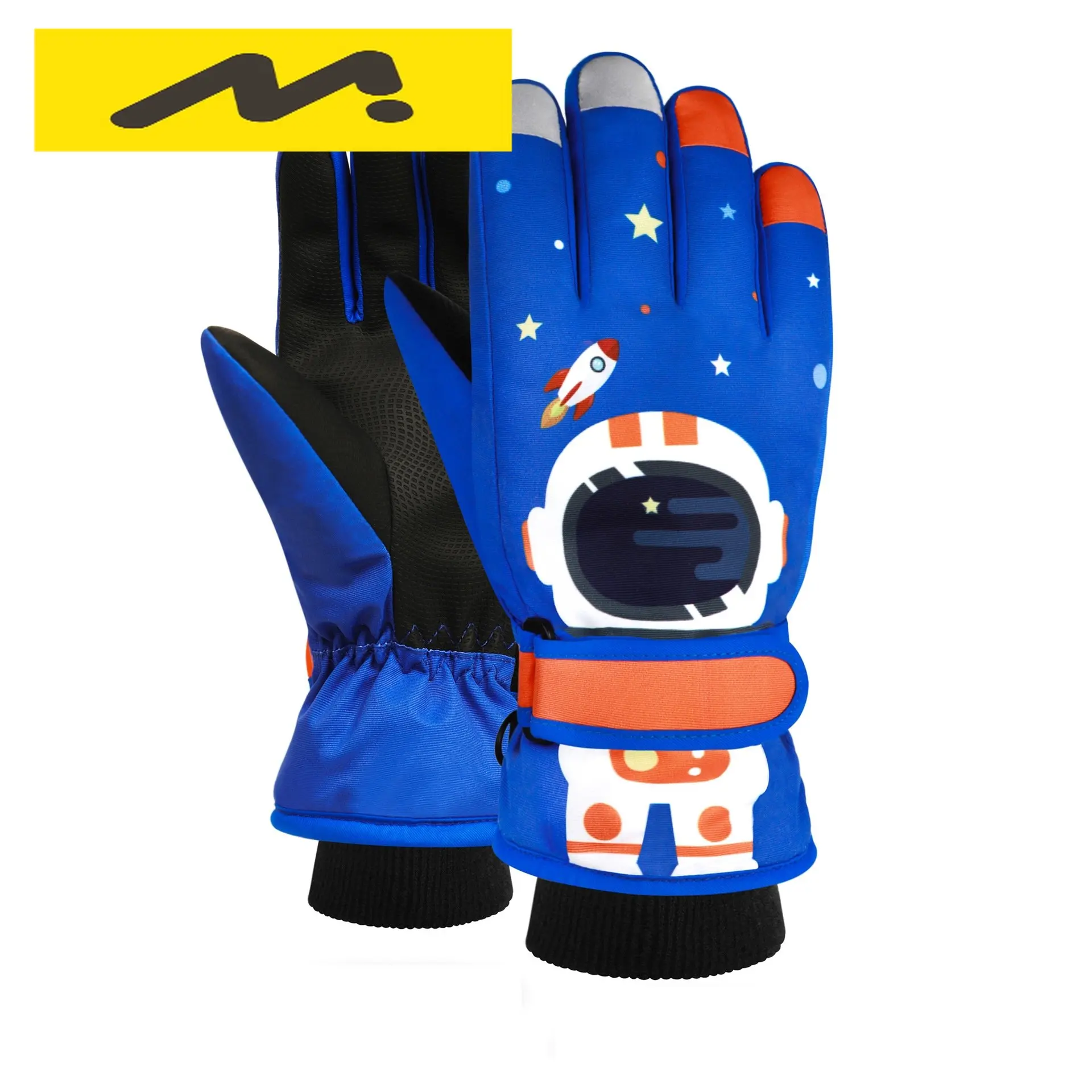 

Children Cartoon Space Astronaut Winter Warm Ski Gloves kids Snowmobile Skiing Snowboard Gloves Waterproof Gloves for boys
