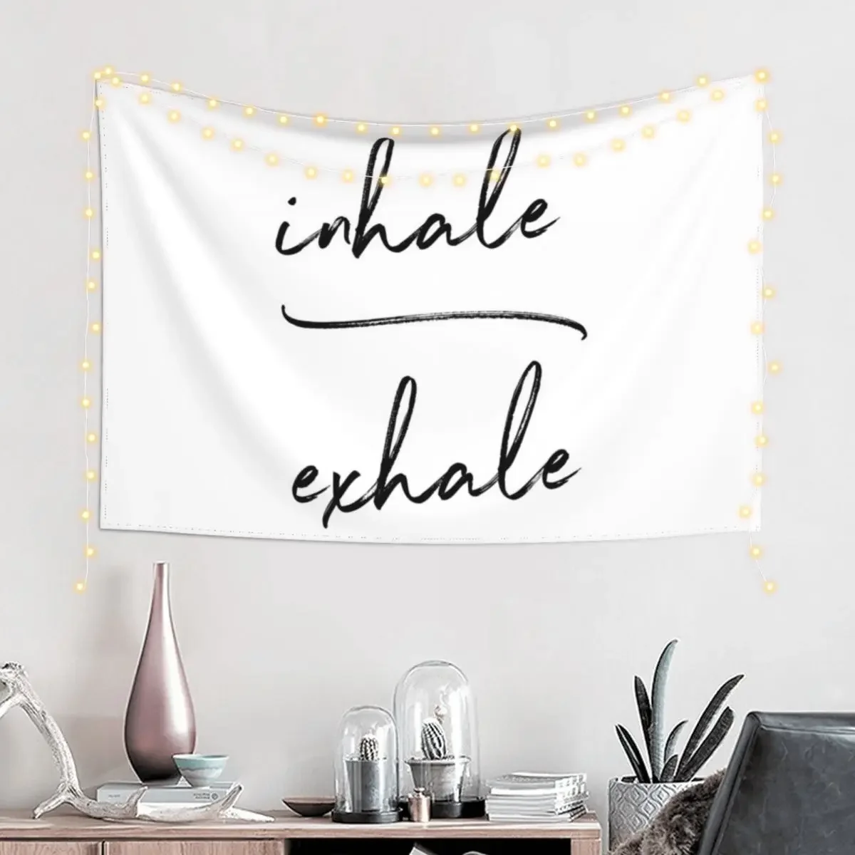 Вдох выдох йога гобелен украшения комнаты аксессуары для стены