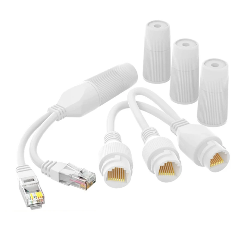 

Waterproof PoE Splitter Adapter Outdoor Power Over Ethernet Splitter Plug-&Play- W3JD