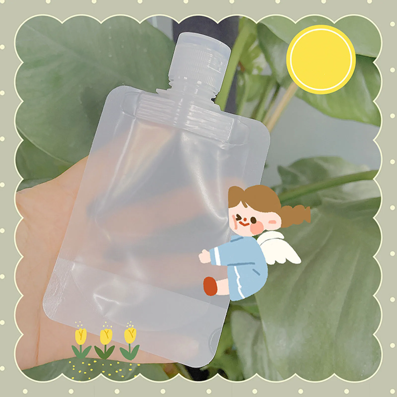 1 шт. прозрачный упаковочный пакет с откидной крышкой пластиковый портативный