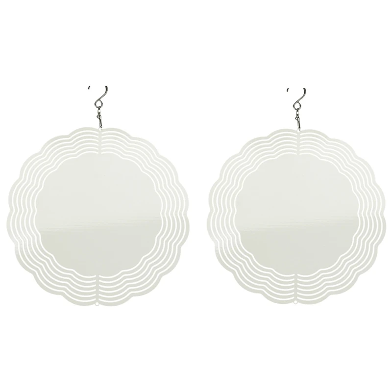 

1 PCS Bulk Double Sided Sublimation Metal Aluminum Blank Heart Wind Spinner Spiral DIY Transfer Chimes A